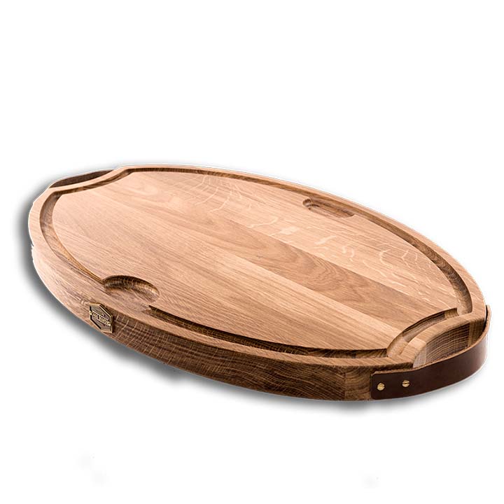 BAAS BOARD Snijplank Eiken Ovaal XXL 65x40x4 cm