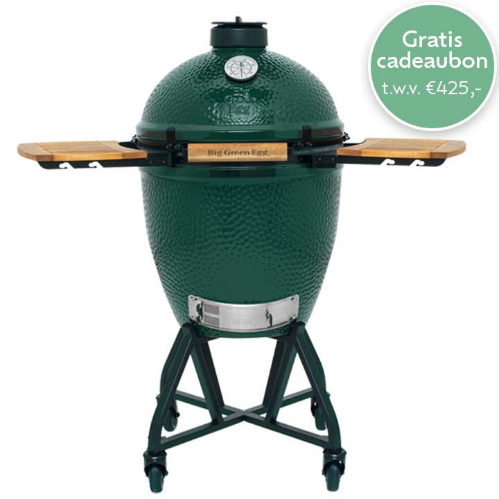 Big Green Egg Large + IntEGGrated Nest + Handler + Zijplankjes