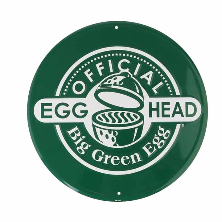 Rond groen Big Green Egg Official EGGhead bord van aluminium