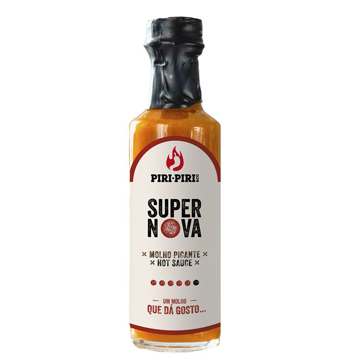 Fles Piri Piri Supernova Hot Sauce met Moruga Yellow van 100 ml