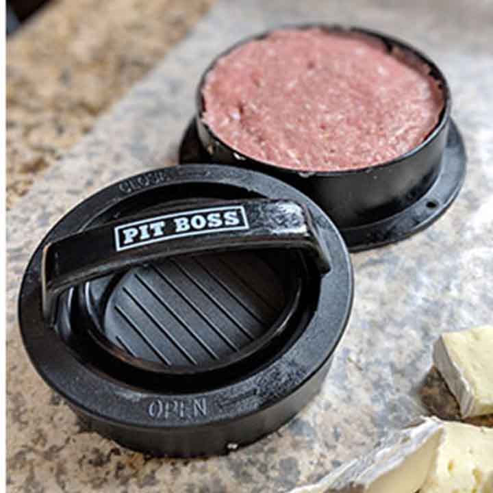 Pit Boss 3-in-1 hamburgerpers met uitneembare bodem voor het vormen van hamburgers