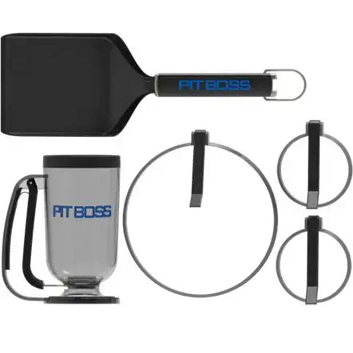 Pit Boss Ultimate Griddle Breakfast Kit met beslagdispenser, eivormen, omeletvorm en bakplaatspatel