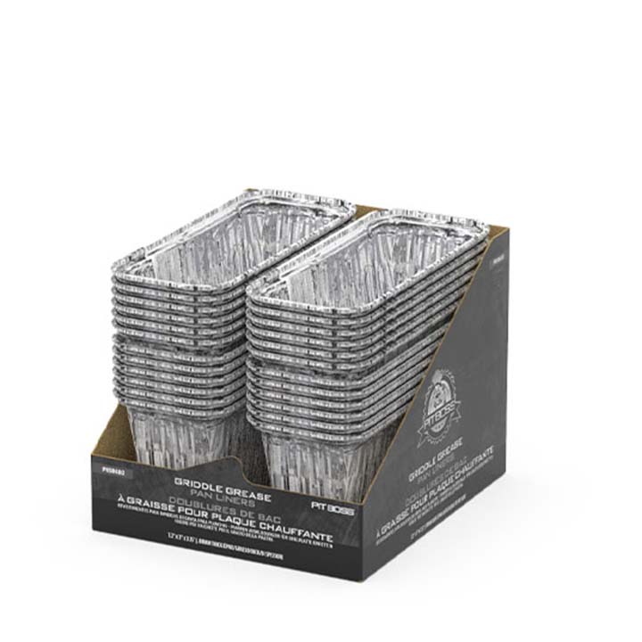 Pit Boss aluminium vetopvangbakjes voor Ultimate Plancha met 5 branders, set van 6 stuks