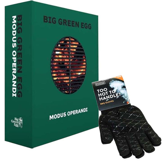 Big Green Egg Modus Operandi + Gratis Smokin, Flavour Handschoenen