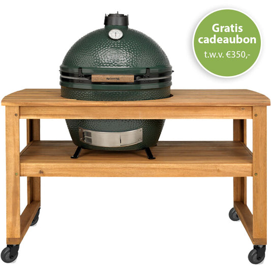 Big Green Egg XLarge + Eucalyptus Table Large + Wielen