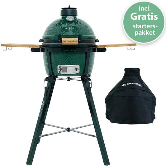 Big Green Egg MiniMax + Portable Nest + zijplanken + Cover