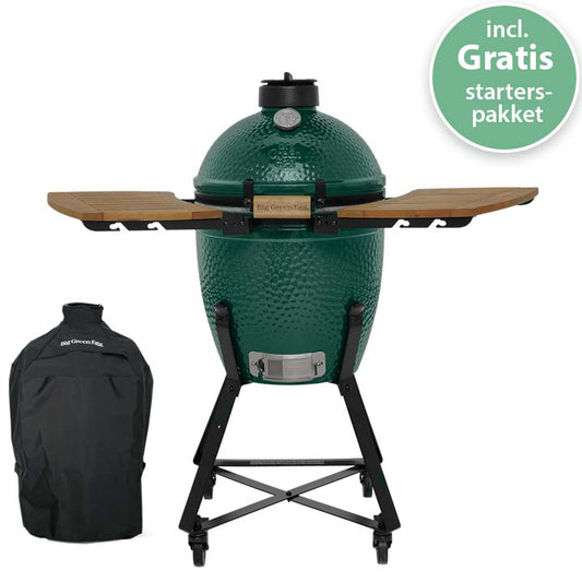 Big Green Egg Small + onderstel + zijplanken + Cover