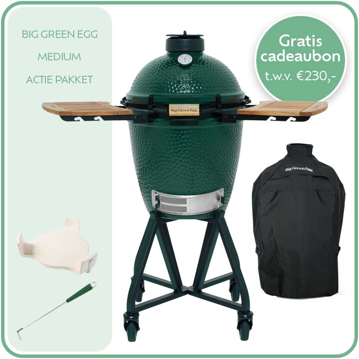 Big Green Egg Medium + Actie Pakket 3