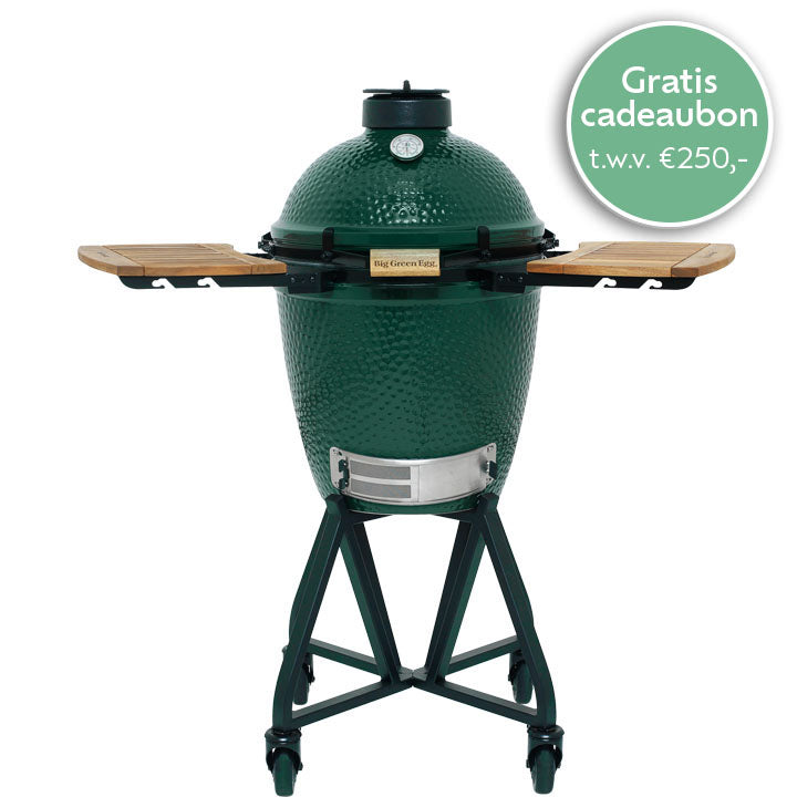 Big Green Egg Medium + IntEGGrated Nest + Handler + Zijplankjes