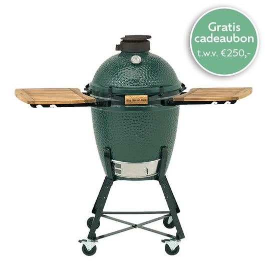 Big Green Egg Medium + Onderstel + Zijplankjes