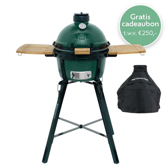 Big Green Egg MiniMax + Portable Nest + zijplanken + Cover