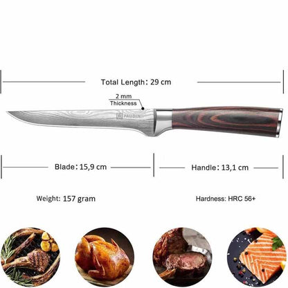 PAUDIN N10 Professioneel RVS Japans Uitbeenmes 15 cm