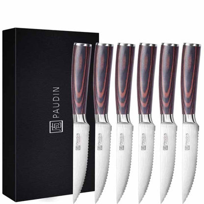 PAUDIN S3 Professionele Steakmessen Set van 6