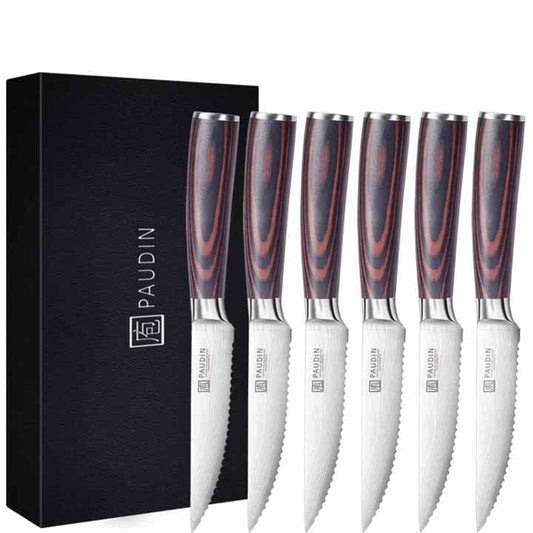 PAUDIN S3 Professionele Steakmessen Set van 6