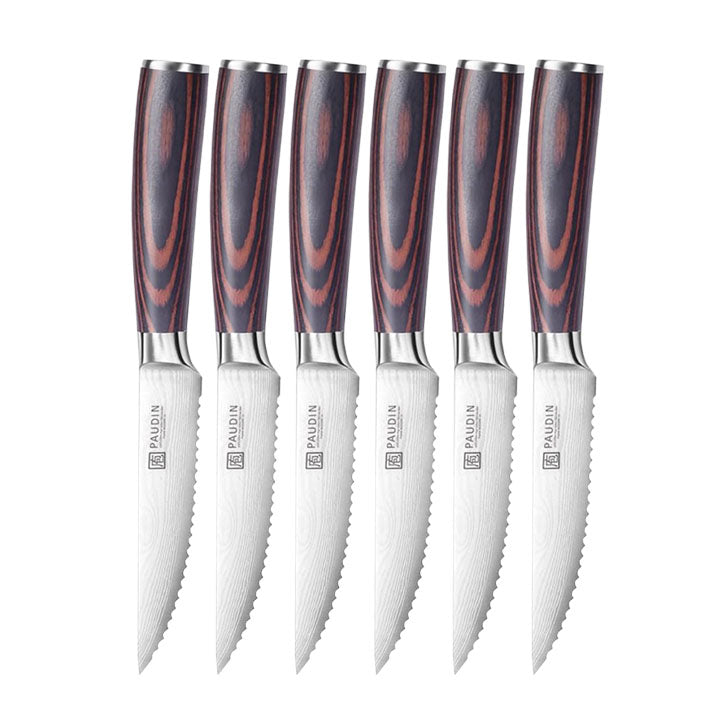 PAUDIN S3 Professionele Steakmessen Set van 6