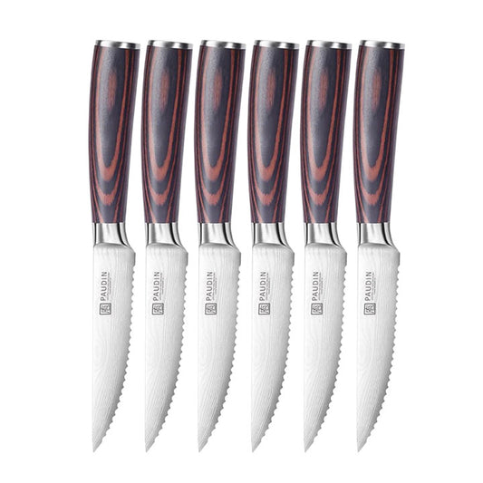 PAUDIN S3 Professionele Steakmessen Set van 6