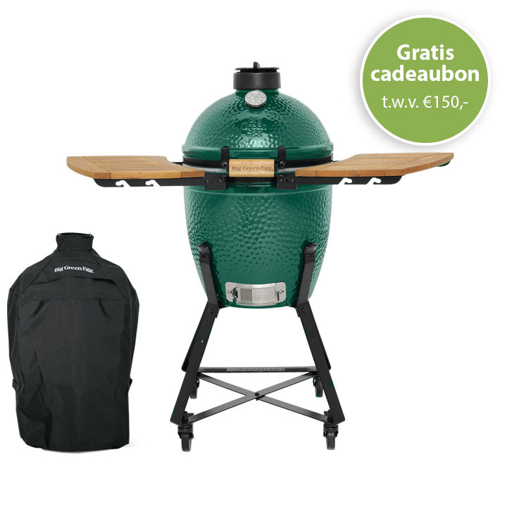 Big Green Egg Small + onderstel + zijplanken + Cover