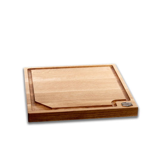 Vierkante BAAS BOARD eikenhouten snijplank van 39 x 39 x 4 cm