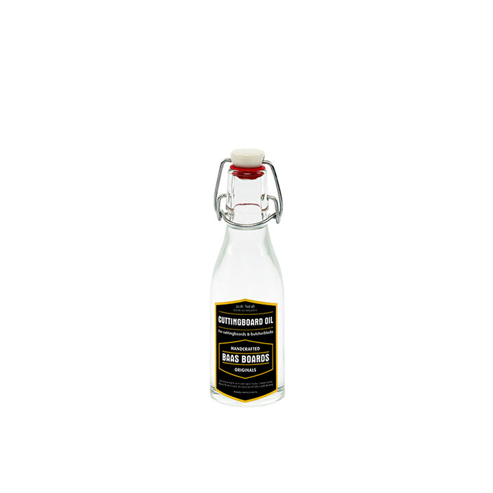 Fles BAAS BOARD onderhoudsolie van 200 ml voor houten snijplanken