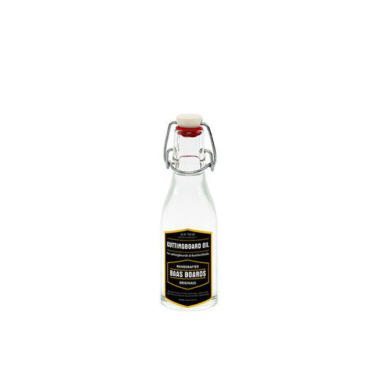 Fles BAAS BOARD onderhoudsolie van 200 ml voor houten snijplanken