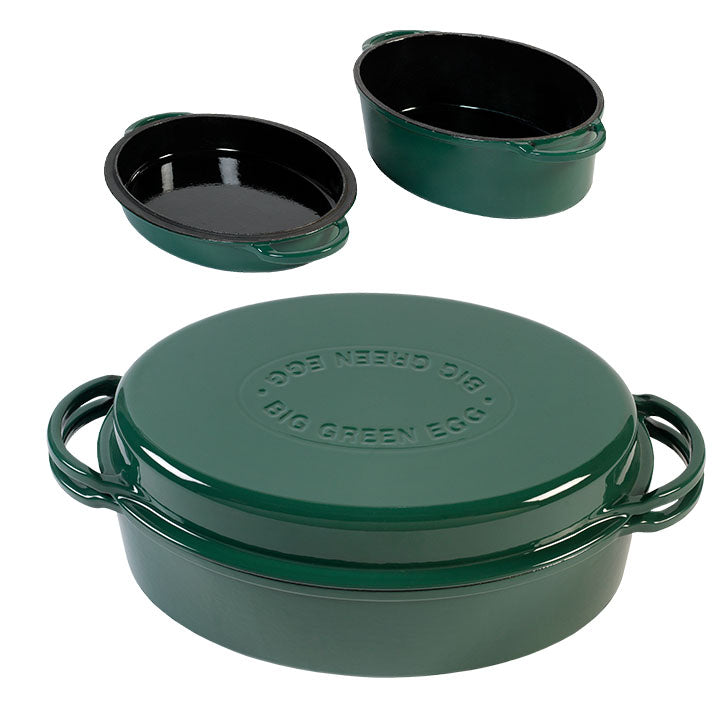 Ovale Big Green Egg Dutch Oven met een inhoud van 5,2 liter