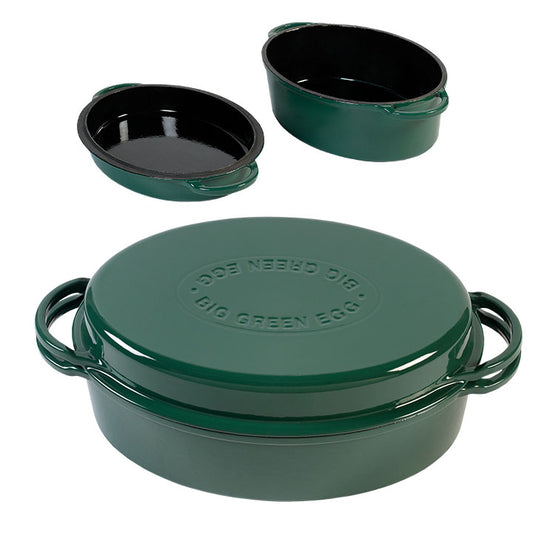 Ovale Big Green Egg Dutch Oven met een inhoud van 5,2 liter
