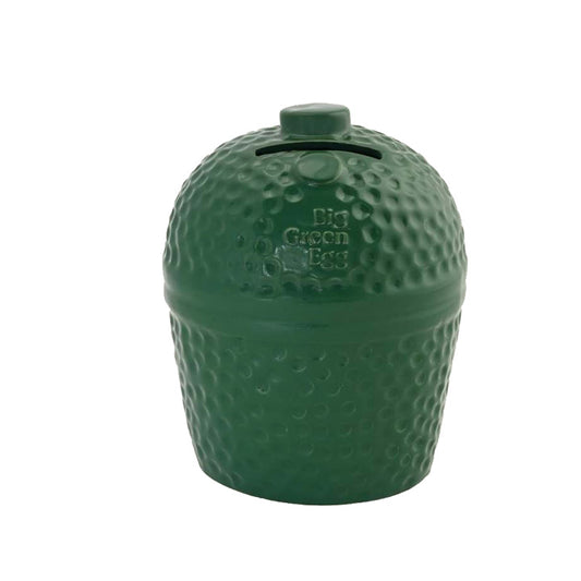 Groene keramische Big Green Egg spaarpot van 12 x 9 cm