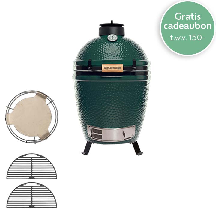 Big Green Egg Medium Master Set 1 met Table Nest, convEGGtor, convEGGtor Basket en twee halve gietijzeren roosters