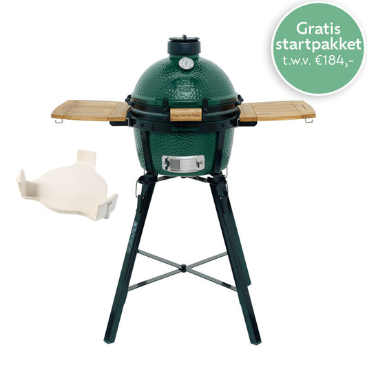 Big Green Egg MiniMax met convEGGtor, Portable Nest en acaciahouten zijplanken