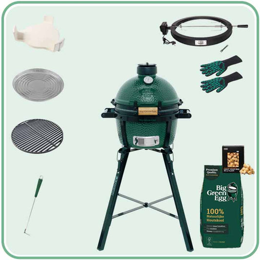 Big Green Egg MiniMax Deal 2 met Portable Nest, convEGGtor en LetzQ Spit