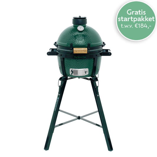 Big Green Egg MiniMax in een inklapbaar zwart Portable Nest