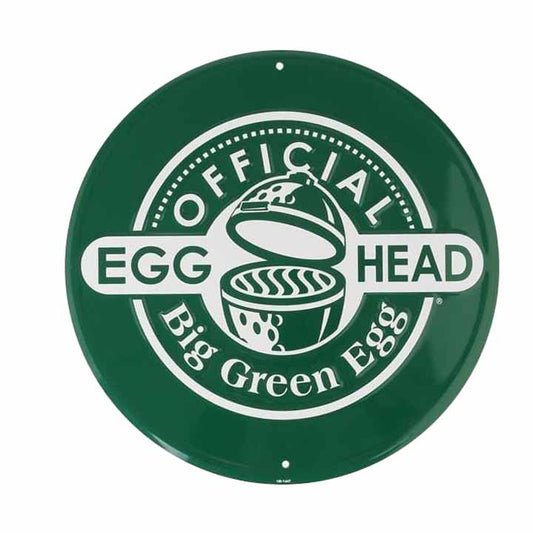 Rond groen Big Green Egg Official EGGhead bord van aluminium