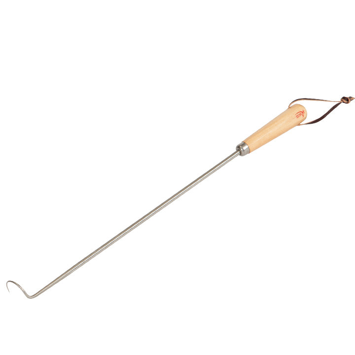 Big Green Egg Pigtail Meat Flipper met lange roestvrijstalen haak en handgreep