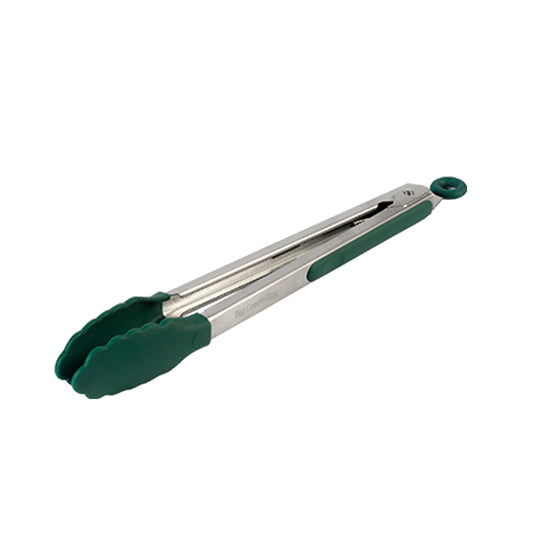 Big Green Egg Silicone Tipped Tongs van 30 cm met RVS steel en groene siliconen uiteinden