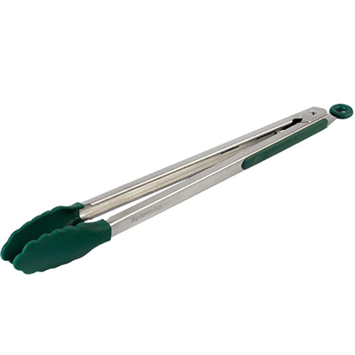 Big Green Egg Silicone Tipped Tongs van 40 cm met RVS steel en groene siliconen uiteinden
