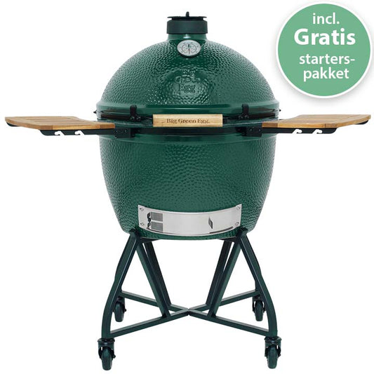 Big Green Egg XLarge met intEGGrated Nest+Handler, acaciahouten zijtafels en uitgebreid starterspakket