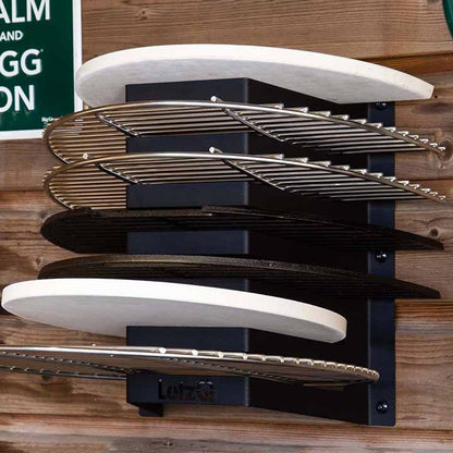 LetzQ Accessoirehouder gevuld met BBQ-roosters en keramische stenen
