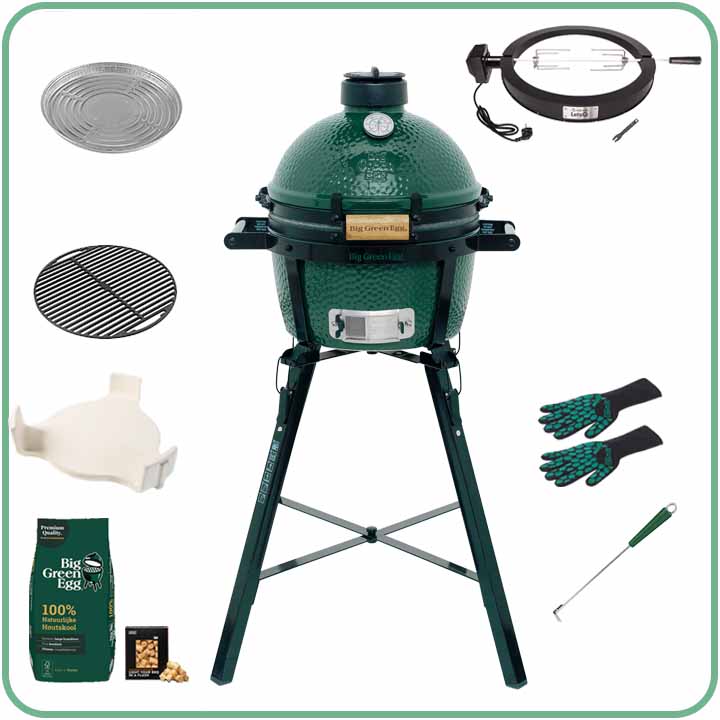 Big Green Egg MiniMax incl. Portable nest en veel accessoires