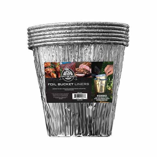 Pit Boss aluminium folie-inzetbakjes voor vetopvangemmer, verpakking van 6 stuks