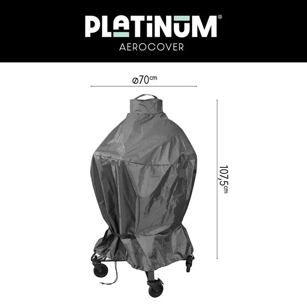 Afmetingen Platinum AeroCover kamadohoes Ø 70 cm en 107,5 cm hoog
