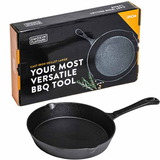 Ronde Smokin’ Flavours gietijzeren skillet van 25 cm