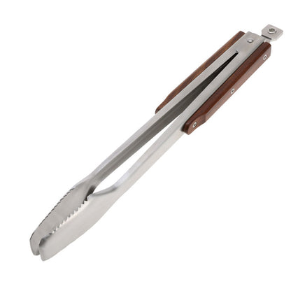 Turnpike RVS BBQ tang met teakhouten handvat