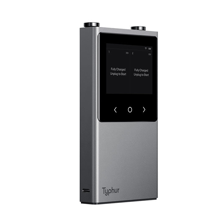 Smart Base van de Typhur Sync Dual met digitaal temperatuurdisplay