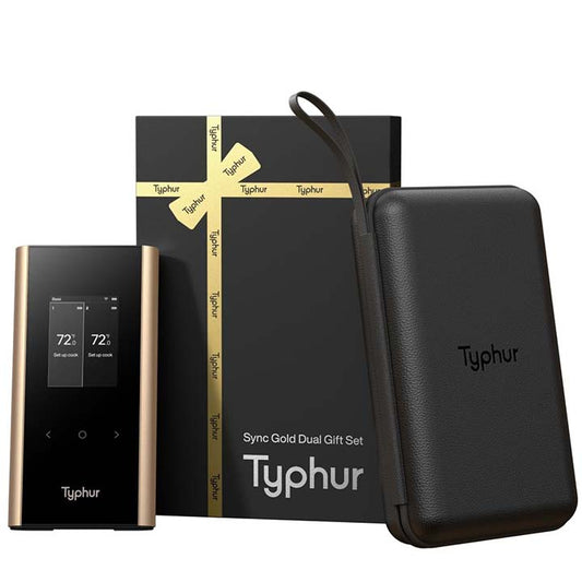 Typhur Sync Gold Dual Gift Set met Smart Base, probes en opbergcase