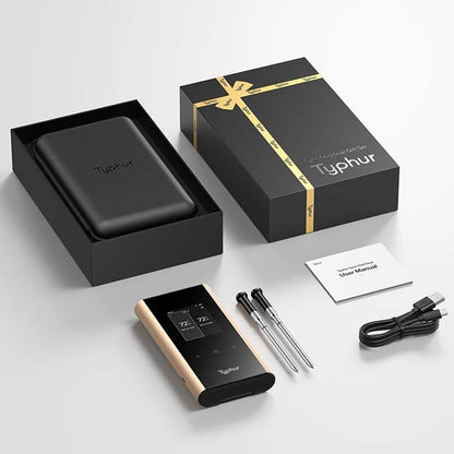 Beschermende opbergcase van de Typhur Sync Gold Dual Gift Set