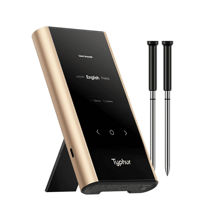 Smart Base van de Typhur Sync Gold Dual met temperatuurweergave