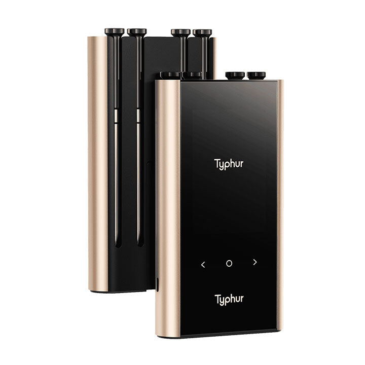 Smart Base van de Typhur Sync Gold Quad met digitaal display