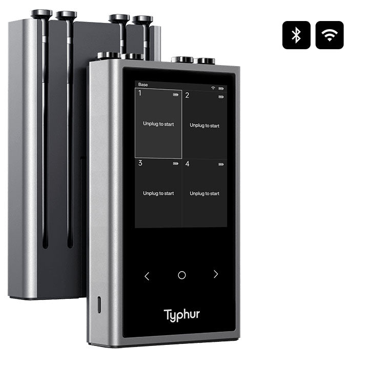 Smart Base en digitaal display van de Typhur Sync Quad