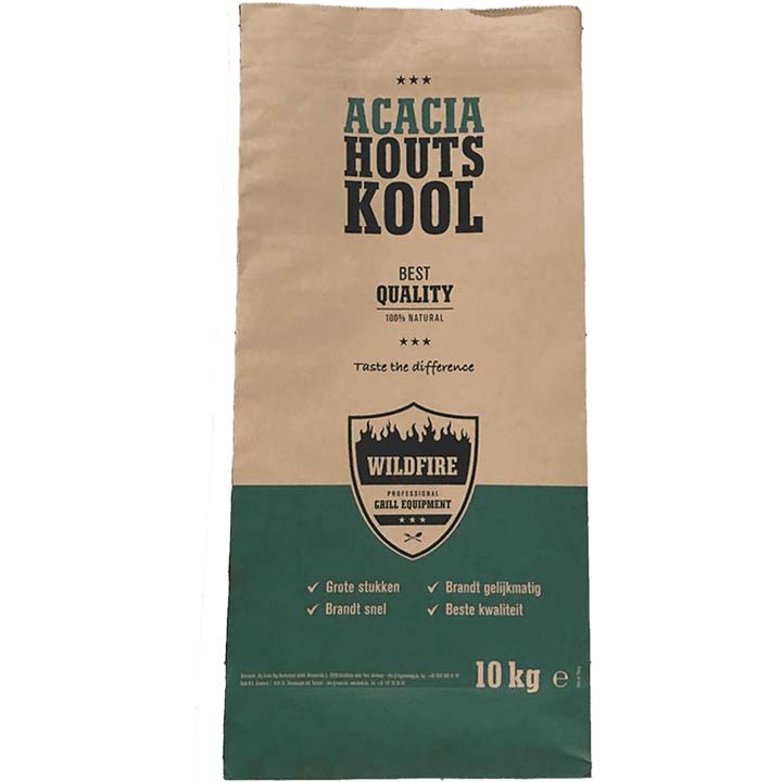 Zak Wildfire Acacia Houtskool van 10 kg voor kamado en barbecue