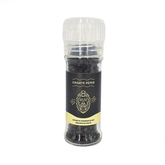 Zeeuwsche Zoute pepermolen met biologische zwarte peper van 45 gram